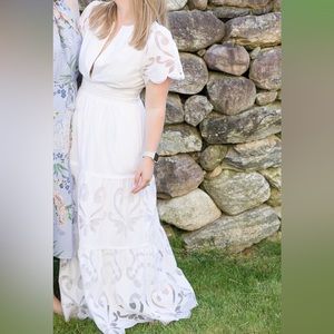 Anthropologie white Somerset eyelet and cut out dress